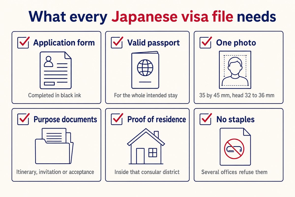 What every Japanese visa file needs